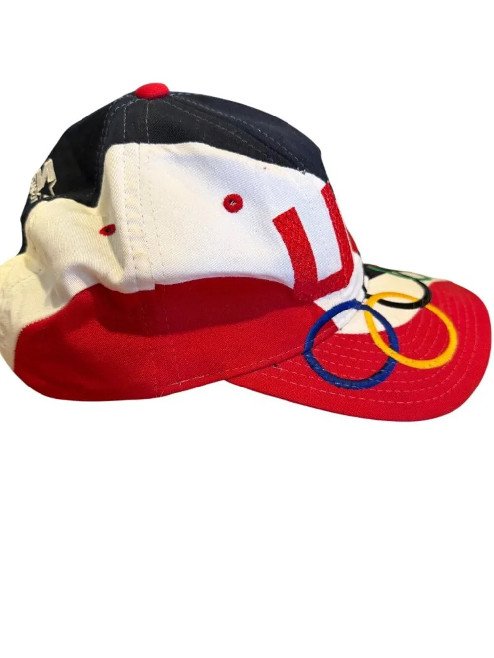 VTG 1996 Atlanta Olympics Team USA Starter Snapback Hat 90s Colorblock Cap